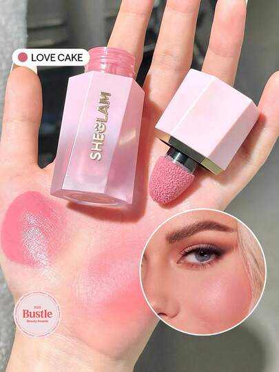 SHEGLAM أحمر خدود سائل Color Bloom بلمسة نهائية غير لامعة-Love Cake Gel Cream Blush يدوم طويلاً ولا يتلاشى، ذو صبغة عالية، خفيف الوزن، يدوم طويلاً، ناعم، أحمر خدود هدايا ، عيد الميلاد، الشتاء، وردي، بني حمره بلشر علامة تجارية جمال مكياج ميكب مستحضرات تجمي