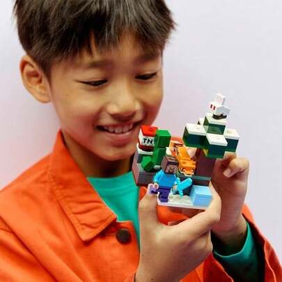 LEGO لعبة بناء الألغاز ليغو ماينكرافت سلسلة 21583 مغامرة غابة الصنوبر لستيف