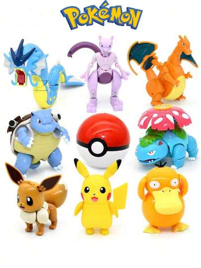 pokemon 1 صندوق / 2 قطعة من أشكال الحركة لحيوانات الأليفة بوكيمون بوكيبول، دمية مشوهة لاستدعاء بوكيبول، شكل حركة كرتوني، هدية نموذج بوكيبول وحش الجيب، هدية عيد ميلاد مثالية