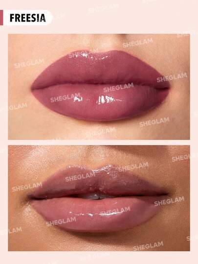 SHEGLAM ملمع شفاه Power Bouquet-ملمع شفاه مرطب ملون لامع من Freesia زيت شفاه غير لاصق مرطب للشفاه بخلاصة الفريزيا للعناية بالشفاه ملمع شفاه بني لعيد الميلاد المجيد في الشتاء روج تنت أرواج علامة تجارية جمال مكياج ميكب مستحضرات تجميل للنساء الفتيات مثالي لف