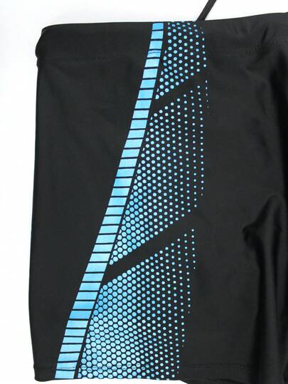 Manfinity Swimmode سراويل السباحة الرجالية ذات الخصر المربوط بسحاب، ملابس السباحة الرجالية، سراويل السباحة الرجالية، سراويل السباحة الرياضية الرجالية، ملابس السباحة المطبوعة للرجال