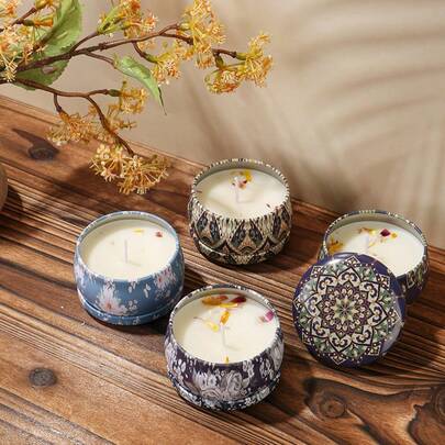 شموع معطرة، شموع في أوعية، حاملات شموع من شمع الصويا المصنوع يدويًا، ديكورات للزفاف والأعياد، هدايا مثالية للأصدقاء والعائلة، عيد الميلاد، عيد الحب أو عيد الأم، شموع في علب معدنية للسفر، مجموعات هدايا العلاج بالروائح، ديكور المنزل، ديكور الغرفة، ديكور الح
