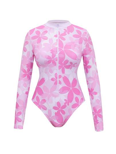 Swim Mulvari مجموعة نسائية جديدة من 4 قطع للربيع/الصيف: بدلة سباحة قطعة واحدة مع تنورة شفافة، ولباس علوي كم طويل، وبنطلون ضيق، بوركيني متواضع ولكن أنيق للعطلات