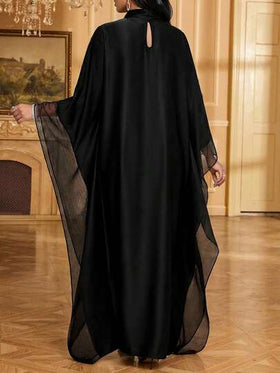SHEIN Lady فستان طويل متواضع بلون أحادي أنيق للنساء