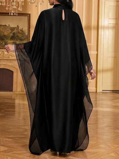SHEIN Lady فستان طويل متواضع بلون أحادي أنيق للنساء