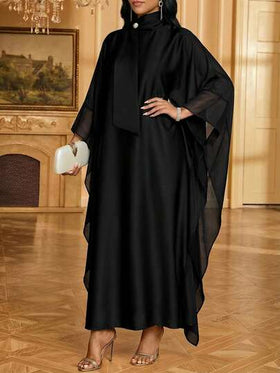 SHEIN Lady فستان طويل متواضع بلون أحادي أنيق للنساء