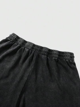 ROMWE MEN شورت صيفي أنيق بخصر مطاطي مزين بالراين