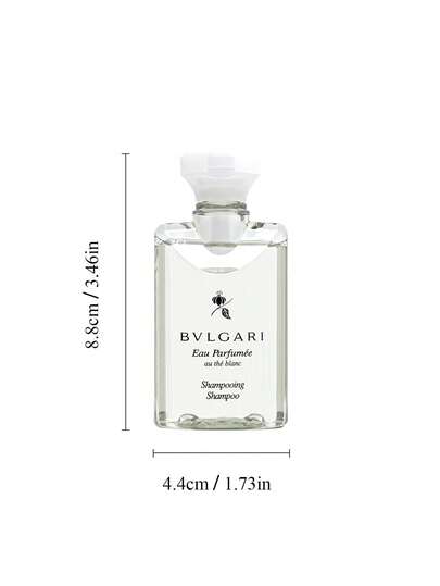 Bvlgari مجموعة شامبو وغسول الجسم بحجم السفر 40 مل، العناية بالشعر والجسم، طقم استحمام محمول، شامبو منعش وتركيبة غسول الجسم، زجاجات بحجم 40 مل
