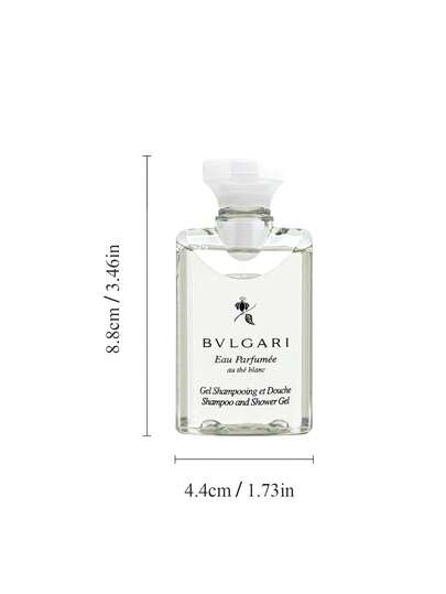 Bvlgari مجموعة العناية بالشعر المحمولة 40مل جل استحمام سلسلة الشاي الأبيض + 40مل شامبو. رائحة طويلة الأمد. مغذي ومنعم للشعر.
