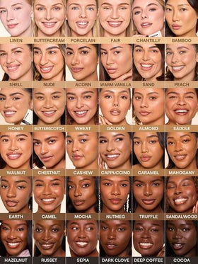 SHEGLAM Skin Sync Satin كريم أساس-Nude علامة تجارية جمال مكياج ميكب مستحضرات تجميل للنساء الفتيات مثالي لفصل الشتاء الربيع مثالي ل- Y2K أزياء أنيقة رمضان هدية حفلة جاهز أفضل لون