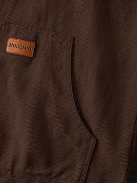 HIMLAND قميص رجالي ضيق النسيج بألوان متباينة ومرقع، بأكمام طويلة، مناسب للخريف والشتاء