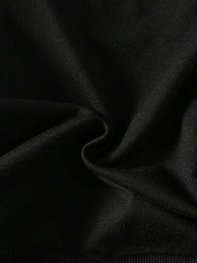 SHEIN طقم بلوزة طويلة الأكمام بياقة طاقم وبنطلون رياضي مطبوع بخطوط للأطفال الرضع الذكور بطراز عتيق