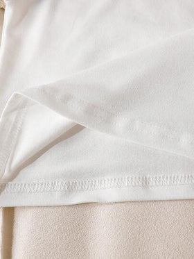 SHEIN 6 قطع طقم ملابس علوية وشورت للأطفال الصبيان بألوان سادة مريحة
