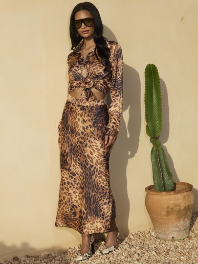 Dancing Leopard فستان ديلارا لحفلات المساء، خروجات المساء، خطط العشاء، خطط عطلة نهاية الأسبوع، ملابس العطلات، ضيف حفل الزفاف، غداء
