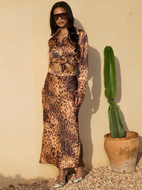 Dancing Leopard فستان ديلارا لحفلات المساء، خروجات المساء، خطط العشاء، خطط عطلة نهاية الأسبوع، ملابس العطلات، ضيف حفل الزفاف، غداء