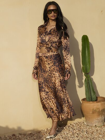 Dancing Leopard فستان ديلارا لحفلات المساء، خروجات المساء، خطط العشاء، خطط عطلة نهاية الأسبوع، ملابس العطلات، ضيف حفل الزفاف، غداء
