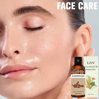 LZJV 100مل/30مل زيت أساسي من الصندل - عطر الصندل، مناسب لصناعة الشموع، جهاز تبخير المنزل، زيت عطري طويل الأمد | زيت عطري | رائحة دافئة غنية | هدية عيد، العناية بالجلد، منعش الهواء للسيارة