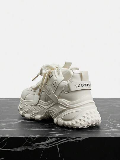 Vate أحذية رياضية كاجوال للنساء بكعب سميك