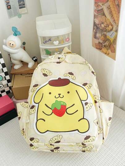 Sanrio حقيبة ظهر كرتونية جديدة من سانريو - حقيبة ظهر متعددة الوظائف ذات حجرتين، تصميم كرتوني جذاب، مناسبة للاستخدام اليومي والعودة إلى المدرسة. قماش بوليستر خفيف الوزن، مقاوم للماء ومانع للرطوبة لحماية العناصر، جيوب متعددة للتخزين المنظم. أشرطة كتف قابلة
