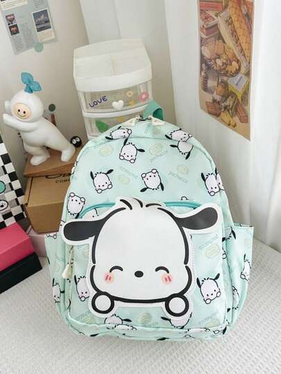 Sanrio حقيبة ظهر كرتونية جديدة من سانريو - حقيبة ظهر متعددة الوظائف ذات حجرتين، تصميم كرتوني جذاب، مناسبة للاستخدام اليومي والعودة إلى المدرسة. قماش بوليستر خفيف الوزن، مقاوم للماء ومانع للرطوبة لحماية العناصر، جيوب متعددة للتخزين المنظم. أشرطة كتف قابلة