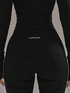 Musera Sport سروال يوجا مطابق مع شريط جانبي، قطعة سفلية فقط للرياضة الشتوية، ملابس رياضية للتمرين والجيم والأنشطة الرياضية، سبائك