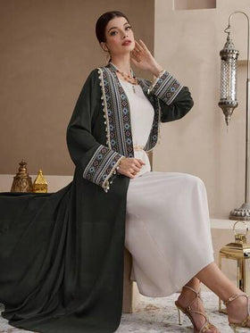 Al Najma رمضان عباءة نسائية فضفاضة بأسلوب عربي، موسم الربيع/الصيف