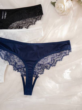 SHEIN 6 قطع مجموعة صدرية نسائية كبيرة الحجم مع تنجيد وتطريز دانتيل