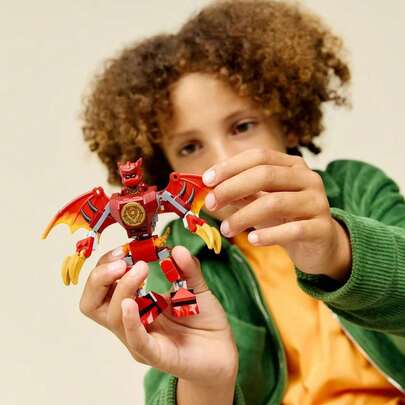 LEGO لعبة كاي الميكانيكية التنين من سلسلة نينجاجو 71851 ، لعبة كتل بناء للأولاد