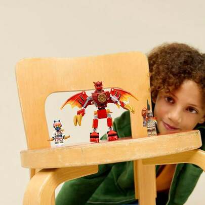 LEGO لعبة كاي الميكانيكية التنين من سلسلة نينجاجو 71851 ، لعبة كتل بناء للأولاد