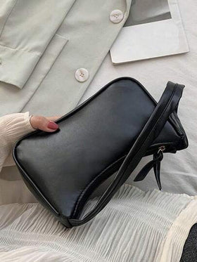 حقيبة كتف صغيرة أحادية اللون، حقيبة جلد صغيرة، حقيبة يد بسيطة متعددة الاستخدامات، حقيبة سعة كبيرة مزودة بسحاب، مناسبة للتسوق وحقيبة نقود والمواعدة والسفر وحقيبة الهاتف