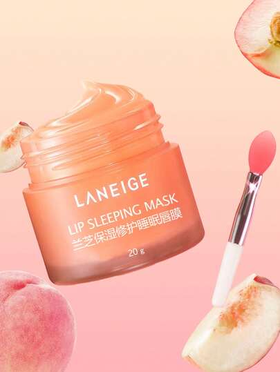 Laneige 20 جرام قناع نوم للشفاه بعطر الخوخ، مغذي ومرطب عميق ويعالج الشفاه الجافة والمتقشرة. يزيل بلطف تقشير الشفاه ويعزز لون الشفاه، ويترك الشفاه ناعمة وملساء ومنعشة. مناسب للاستخدام ليلاً. | مستحضرات تجميل كورية ، مكياج كوري