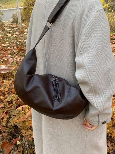 حقيبة رسول رجالية من مادة البولي يوريثان الأسود عصرية، حقيبة يد، حقيبة كتف، حقيبة كبيرة السعة، حقيبة ملفات، مناسبة للتسوق والسفر والمدرسة والتنقل، هدية للصديق، هدية عيد الميلاد