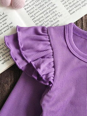 SHEIN Vintaside Kids مجموعة ملابس للأطفال الرضع من 0-3 سنوات، بنطلون جينز مطرز بالزهور، ملابس علوية بأكمام طويلة وياقة مستديرة، وبنطلون جينز بيبي، مناسبة للخروج والتسوق والارتداء اليومي