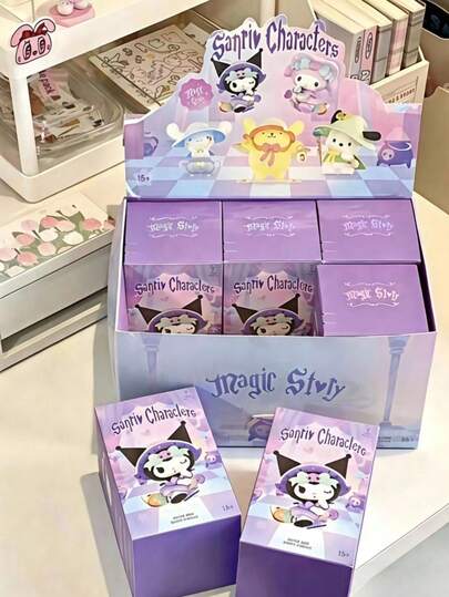 SANRIO 1/3/6 صندوق أعمى من سانريو، تماثيل بلاك بيوتي وميلودي الجميلة، ديكور مكتبي جميل، هدية مثالية للفتيات [قد تختلف اللون الفعلي قليلاً عن الصورة]