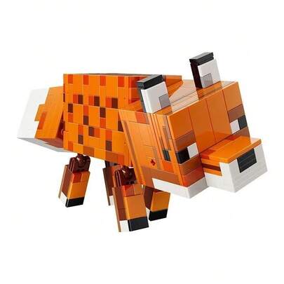 LEGO لعبة كتل البناء 21588 صبي وفتاة الثعلب، لغز كتل البناء، هدية عيد الميلاد