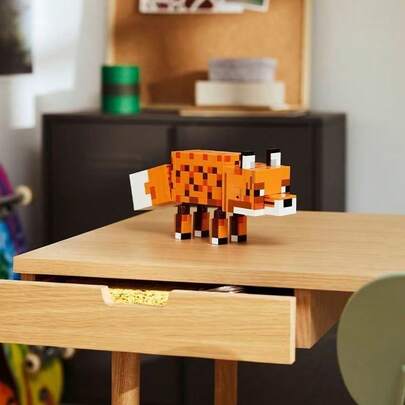 LEGO لعبة كتل البناء 21588 صبي وفتاة الثعلب، لغز كتل البناء، هدية عيد الميلاد