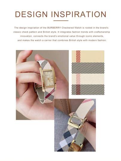 Burberry ساعة نسائية بسوار جلد من بايونير