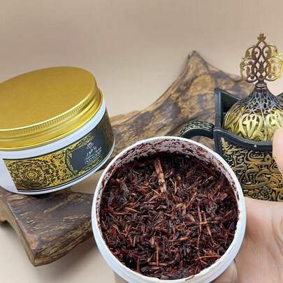 1 علبة 80 جرام بخور عربي - مصنوع من مكونات عالية الجودة، عطر طويل الأمد، مناسب كهدايا للصلاة والتأمل والاسترخاء وديكور المنزل وشهر رمضان والكريسماس وعيد الهالوين ومناسبات أخرى