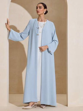 Graceveil رمضان عباية نسائية فضفاضة بأكمام طويلة مزينة بالفراشات