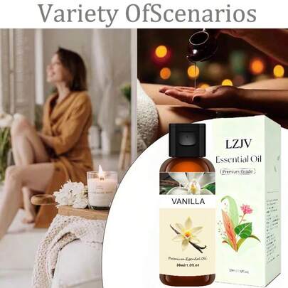 LZJV زيت فانيليا أساسي 100مل/3.4 أونصة، 30مل/1.0 أونصة، موزع عطري، زيت تدليك، عطر منزلي، العناية بالبشرة، هدية