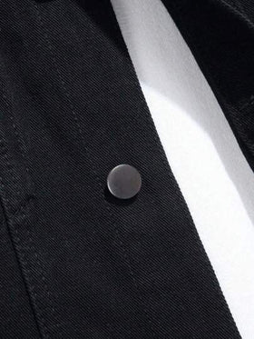 Manfinity Homme جاكيت جينز كاجوال مغسول