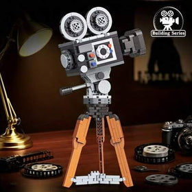 كاميرا مكعبات بناء DIY ديكور المكتب وهدية العطلات، طراز كاميرا مكعبات بناء قديم نموذج إبداعي لغز ديكور محاكاة مكعبات بناء كاميرا، طبعة جامعي مجموعة تجميع، مناسبة للهدايا والديكور، عرض المجموعة، ديكور المنزل، طراز رجعي، كاميرا قديمة، مجموعة تجميع، طبعة جام