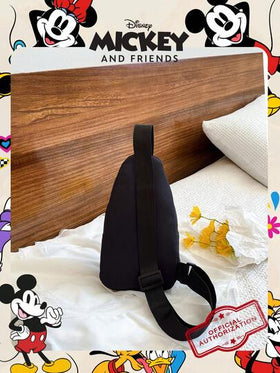 Disney حقيبة صدر بنمط كرتوني جميل لميكي ماوس - حزام كتف قابل للتعديل، حقيبة كروس بودي مع سحاب، حقيبة خفيفة الوزن، مناسبة للنساء/الطلاب/الخريجين، رائعة للاستخدام اليومي/الخارجي/الرياضة/الجري/اللياقة البدنية!