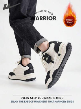 WARRIOR أحذية رياضية للرجال ذات طراز محارب، خفيفة الوزن ومريحة للارتداء في فصلي الخريف والشتاء، تصميم بسيط وأنيق، مناسبة للارتداء طوال العام، مقاومة للتآكل والاستخدام اليومي الطويل، أحذية تدريب وركض مبطنة بطبقة عازلة للحرارة