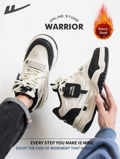 WARRIOR أحذية رياضية للرجال ذات طراز محارب، خفيفة الوزن ومريحة للارتداء في فصلي الخريف والشتاء، تصميم بسيط وأنيق، مناسبة للارتداء طوال العام، مقاومة للتآكل والاستخدام اليومي الطويل، أحذية تدريب وركض مبطنة بطبقة عازلة للحرارة