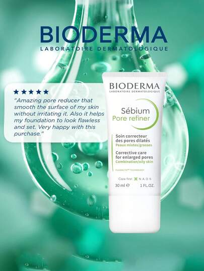 Bioderma كريم مصغر المسام بيوديرما سيبيوم 30 مل، مضبط للزيت، مخمد، مشدد للمسام، مناسب للبشرة الدهنية
