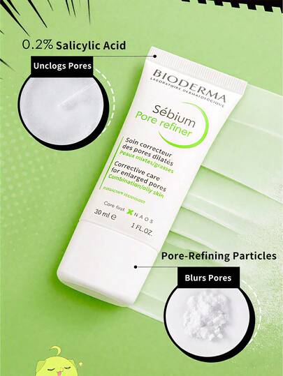 Bioderma كريم مصغر المسام بيوديرما سيبيوم 30 مل، مضبط للزيت، مخمد، مشدد للمسام، مناسب للبشرة الدهنية