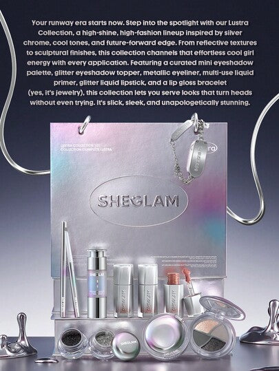 SHEGLAM Lustra مجموعة المقتنيات علامة تجارية جمال مكياج ميكب مستحضرات تجميل للنساء الفتيات مثالي لفصل الشتاء الربيع مثالي ل- Y2K أزياء أنيقة رمضان هدية حفلة جاهز أفضل لون