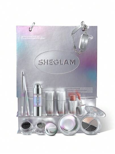 SHEGLAM Lustra مجموعة المقتنيات علامة تجارية جمال مكياج ميكب مستحضرات تجميل للنساء الفتيات مثالي لفصل الشتاء الربيع مثالي ل- Y2K أزياء أنيقة رمضان هدية حفلة جاهز أفضل لون