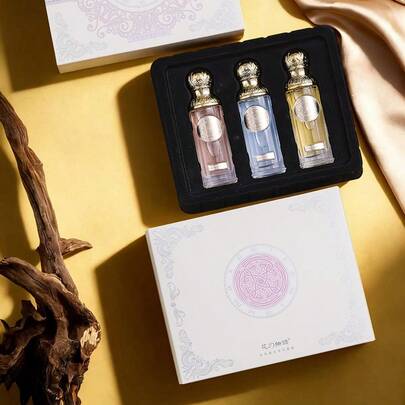 مجموعة هدايا العطور 3 قطع، سلسلة وادي الأباطرة عطر زيتي بدون لهب، ذو تأثيرات منعشة ومهدئة ومنعشة للهواء، رائحة زهرية فاكهية، 25مل*3. هدية راقية، جودة عالية، نسيج ممتاز، مثالية لإزالة الروائح وتعزيز العطر.